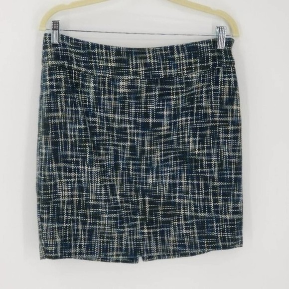 The Limited Tweed Patterned Mini Back Slit Pencil Skirt Black White Size 8 - Picture 1 of 6